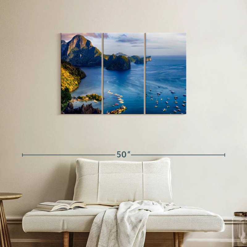 Zone côtière de Gillard El Nido, H 24 po x l 38 po
