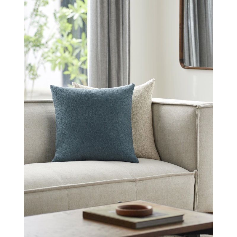 Coussin Alcona, H 20 po x l 20 po, Housse de coussin seulement - sans coussin, Bleu électrique