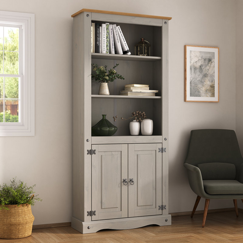 Sessions 180cm H x 82cm W Solid Wood Standard Bookcase