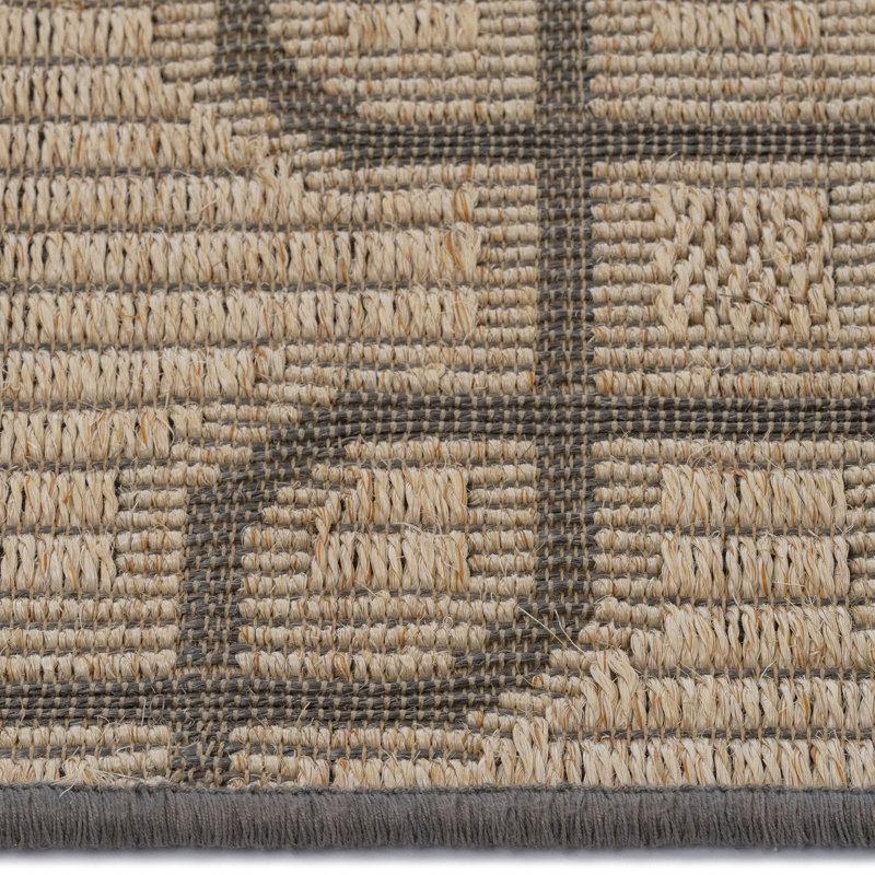 Chenyu Jute/Sisal Geometric Indoor Rug, Rectangle 8' x 10'