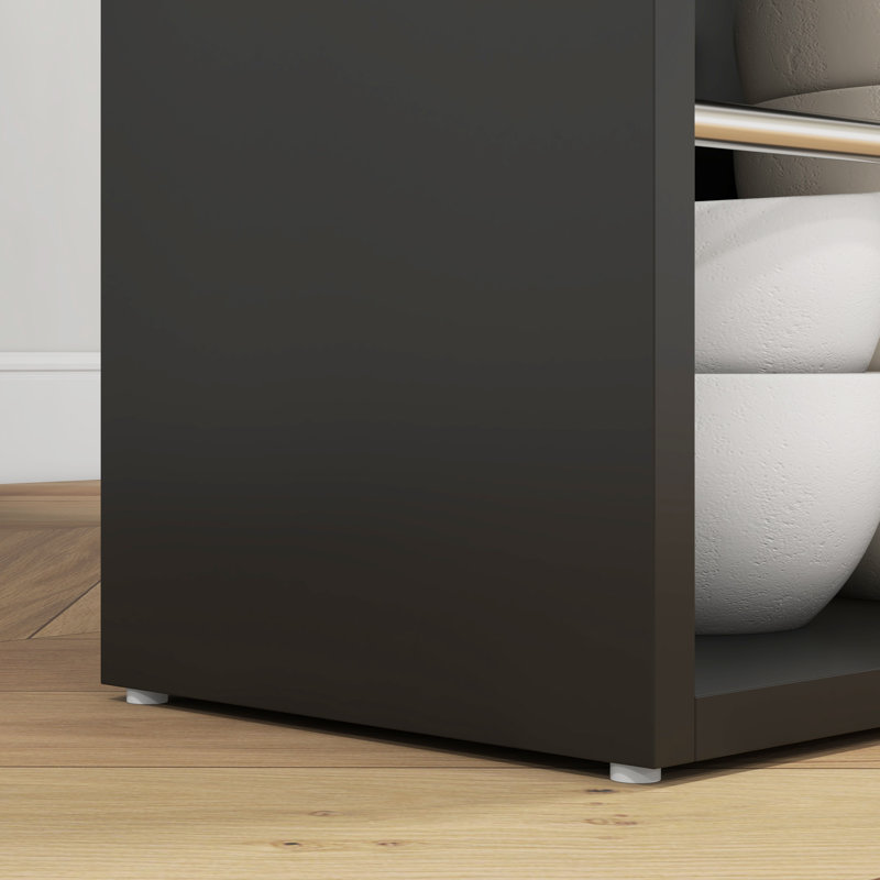 Table de bar avec 3 tablettes pour la cuisine, brun rustique, Brun rustique