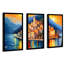 Amalfi Coast, Italy At Twilight, encadré sur plastique / acrylique, 3 pièces par V2 Design Co., peinture-2055296132