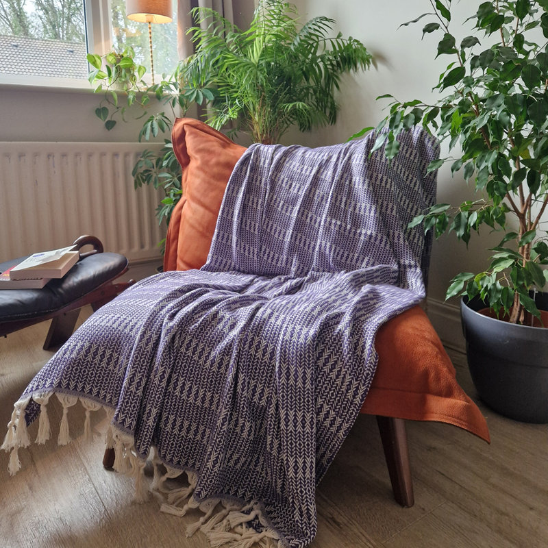 Senecal Throw Blanket, Royal Purple