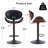 Adjustable Height Bar Stool, Swivel Upholstered Counter Stool with Bentwood, Barstool with Footrest-1430293740