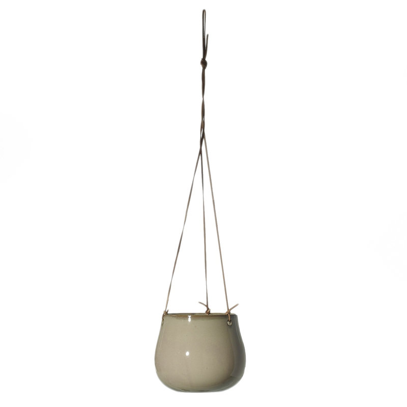 Pot à fleurs suspendu en céramique Bodak, H 6 po x l 7,5 po x P 7,5 po