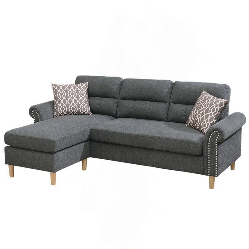 Ensemble de canapé modulaire réversible Polyfiber, Gris