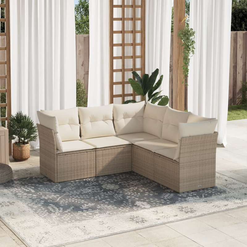 Ensemble de canapé de jardin modulaire en rotin PE Vidaxl