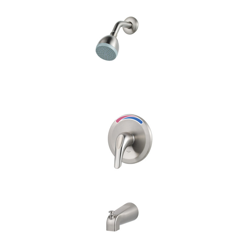 Pressure-Balanced Tub and Shower Faucet, Brushed Nickel