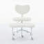 Chaise à pieds croisés sur roulettes, chaise de bureau Criss Cross avec support lombaire et tabouret réglable-476120785