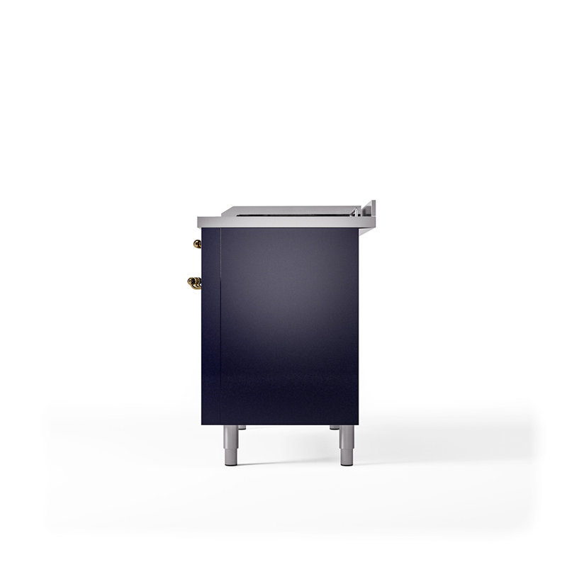 ILVE Nostalgie II, cuisinière à double combustible de 48 po, 5 brûleurs, plaque chauffante, surface de cuisson française