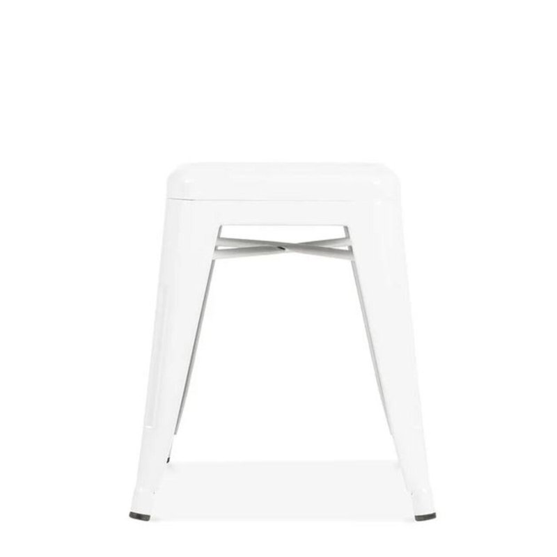Mini tabourets empilables en métal Duende, Blanc