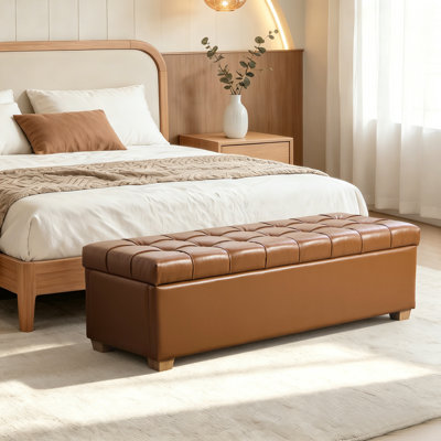 Banc de rangement rembourré l 60,2 po