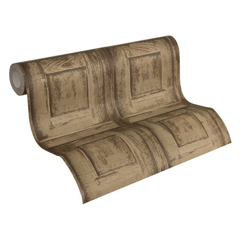 Rouleau de papier peint texturé L 33 pi x l 21 po Eastborough, Beige brun clair