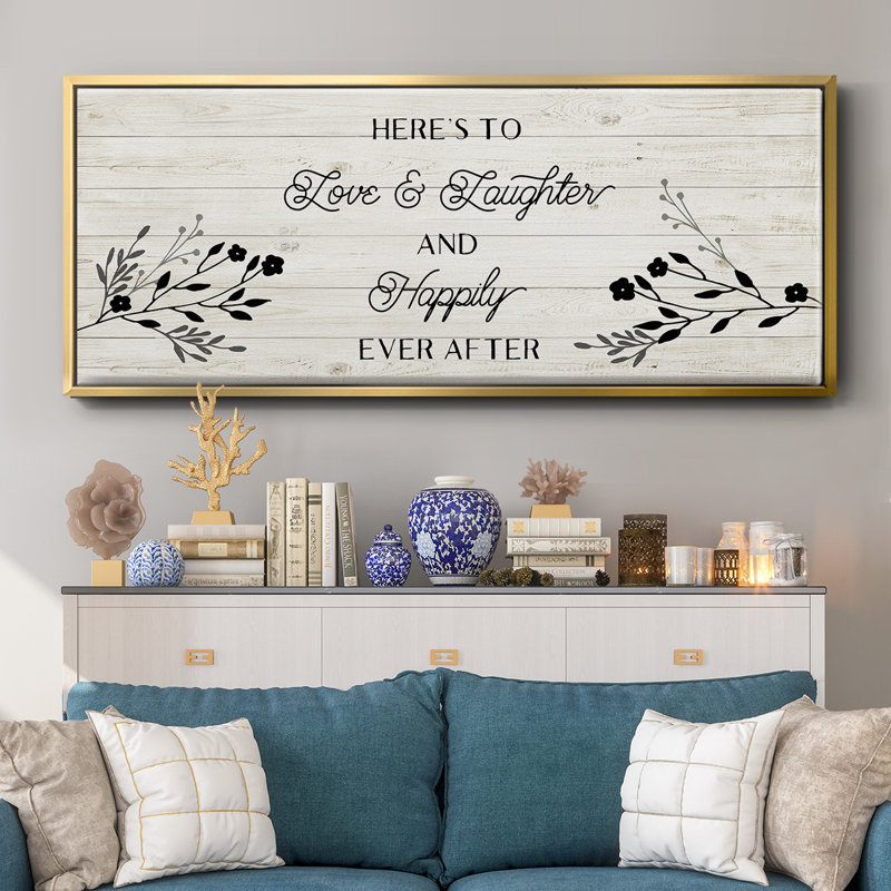 Happily Ever After- Framed Canvas, 24" H x 60" W