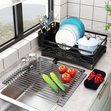 YITAHOME Multifunctional Stainless Steel Dish Rack