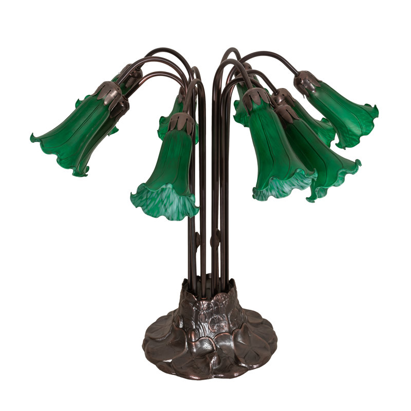 Meyda Tiffany & Stained Glass Table Lamp, Green