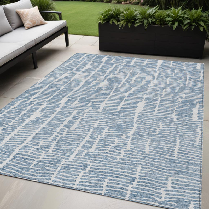 Tapis intérieur lavable abstrait ivoire 5 pi x 8 pi