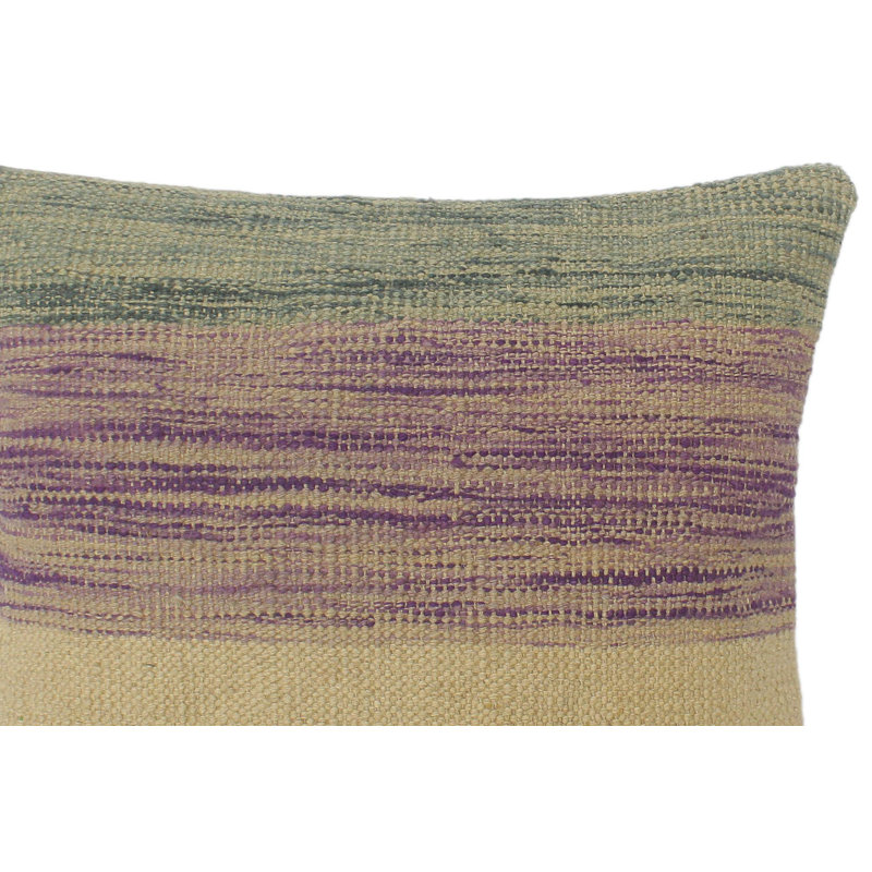 Southwestern Turkish Hand Woven Wool and Cotton Kilim Pillow