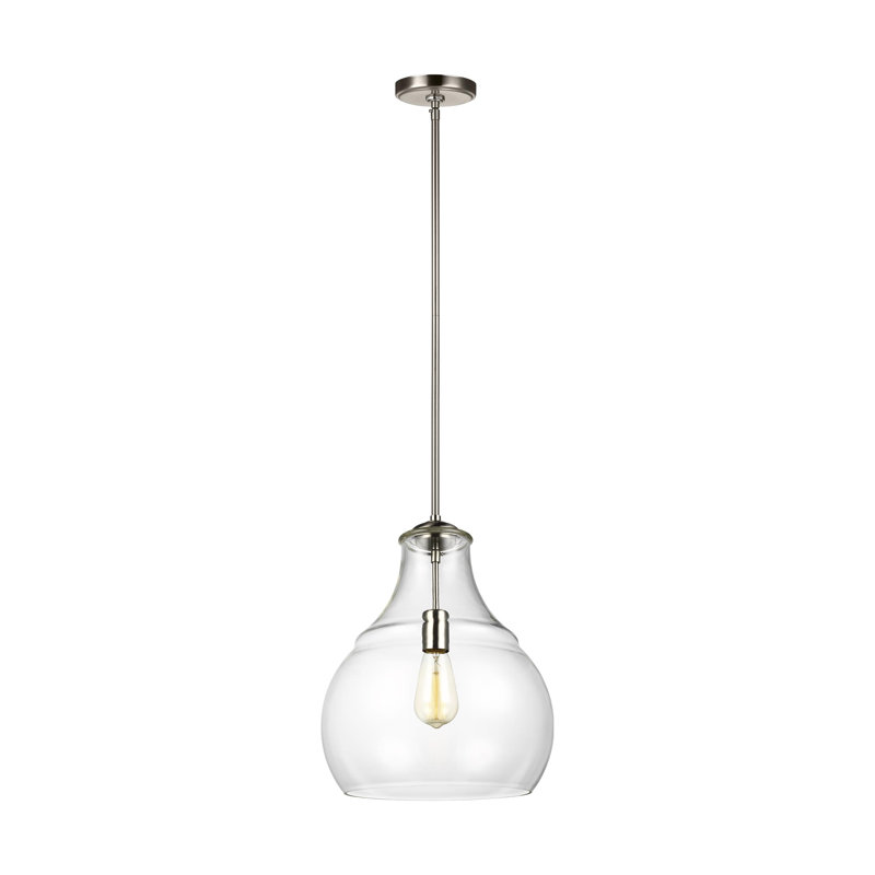 Luminaire suspendu à 1 lumière Seagrove, Nickel satiné
