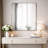 Spectrum 30x24" Chrome Stainless Steel Framed Bathroom Vanity Mirror for Entryway and Living Room Wall-272966368-272966369