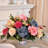 Silk Flower Garden Mixed Centerpiece