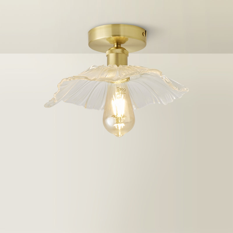 Cassia Glass Flush Mount, No
