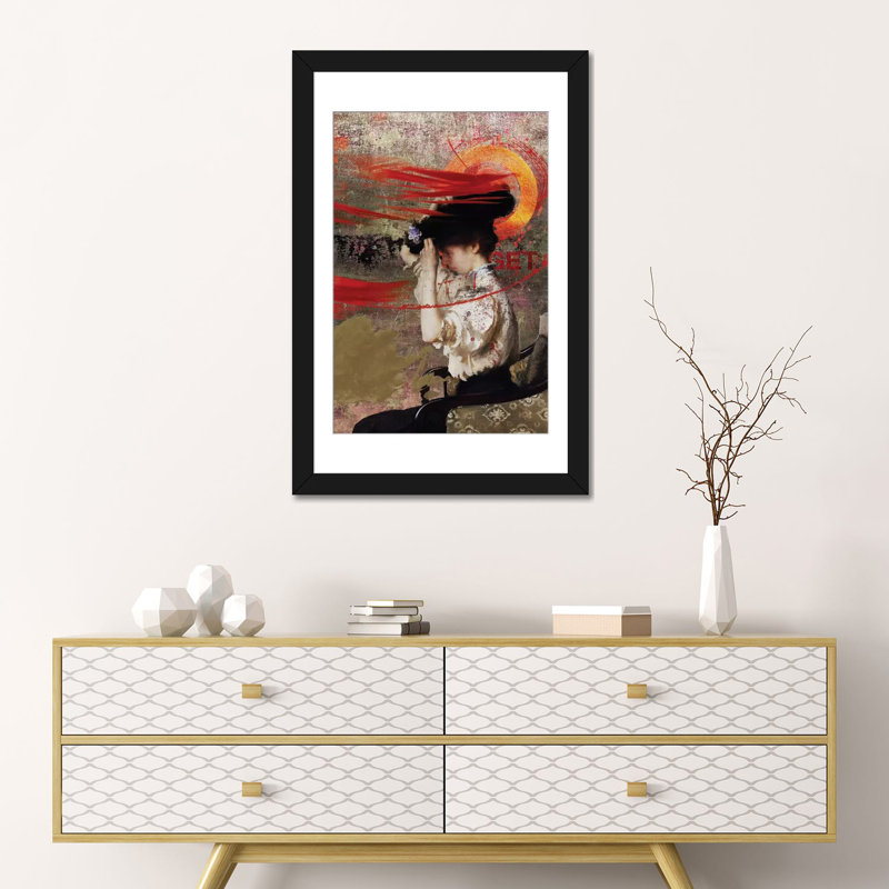 « the hat », impression sur toile, H 24 po x l 16 po x P 1 po, Papier d'art encadré noir