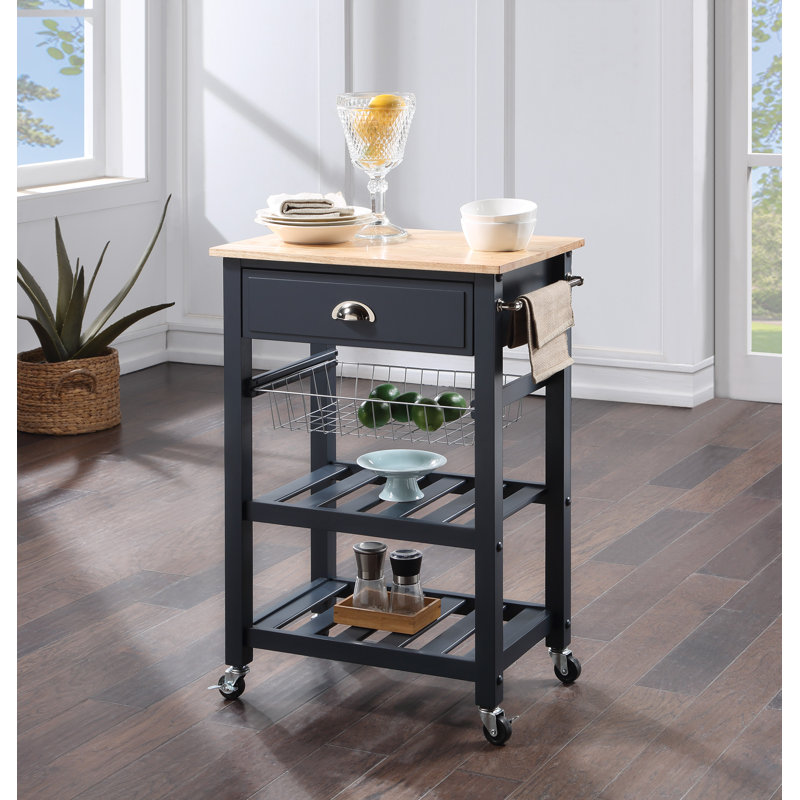 23.5 " W Kitchen Cart, Blue