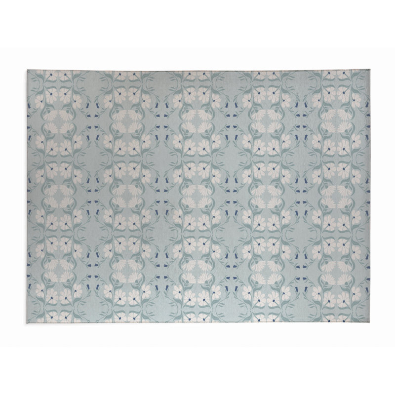 Napperon Groovy Flowers, Bleu, H 0,08 po x l 24 po x P 36 po