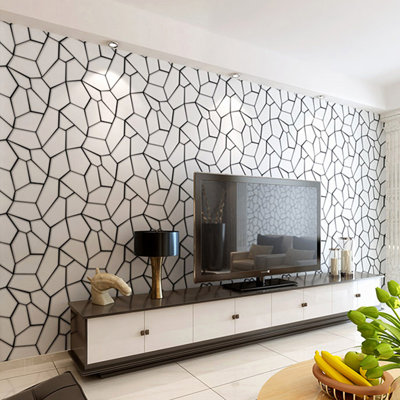 Chadha 9.50m x 53cm 3D Embossed Matte Wallpaper Roll