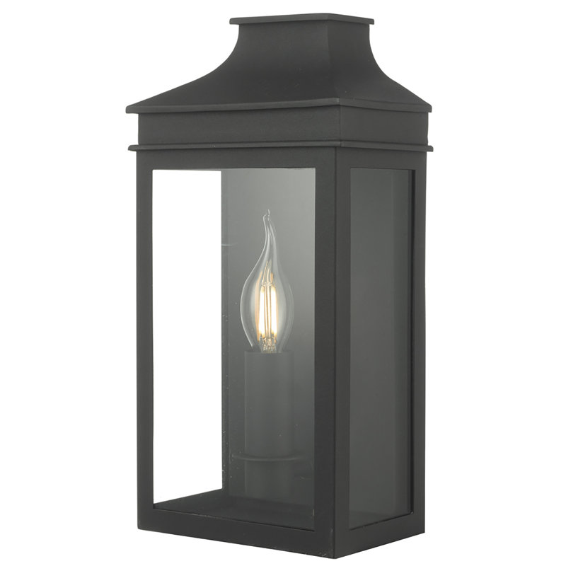 Aagman Outdoor Wall Lantern, Black