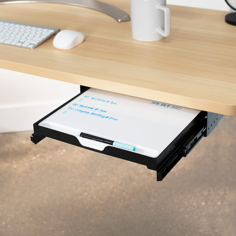 Under Desk Whiteboard Slider Tray, 16" x 15"