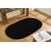 Mariela Polyester Chenille Braided Area Rug - Black
