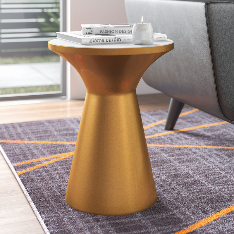 Edgar Marble Top End Table