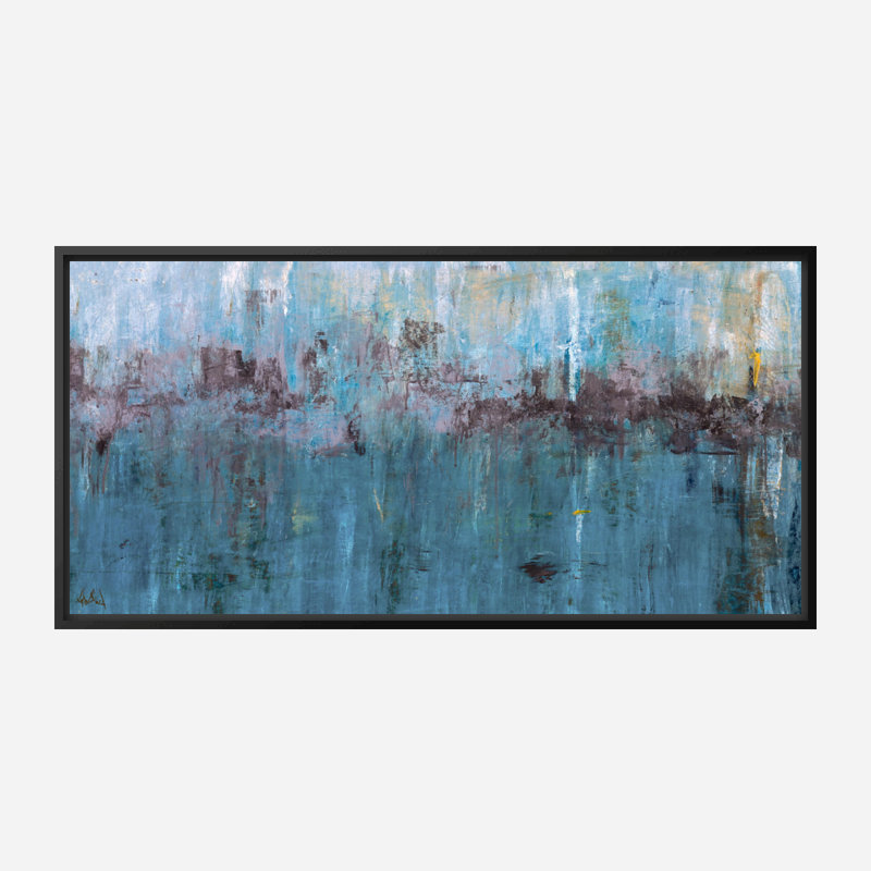 «Blue Topaz» encadrée par John Beard, Noir, H 22 po x l 42 po x P 2 po