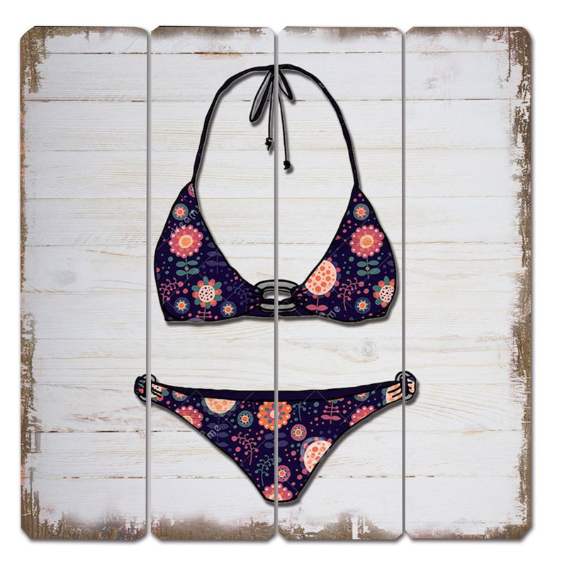 Décoration murale enseigne en bois swimsuit