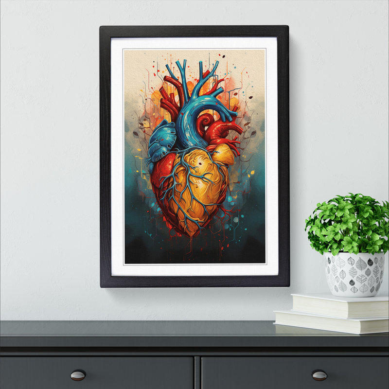 Single Picture Frame Print on Wood, Black Framed, 64cm H x 46cm W