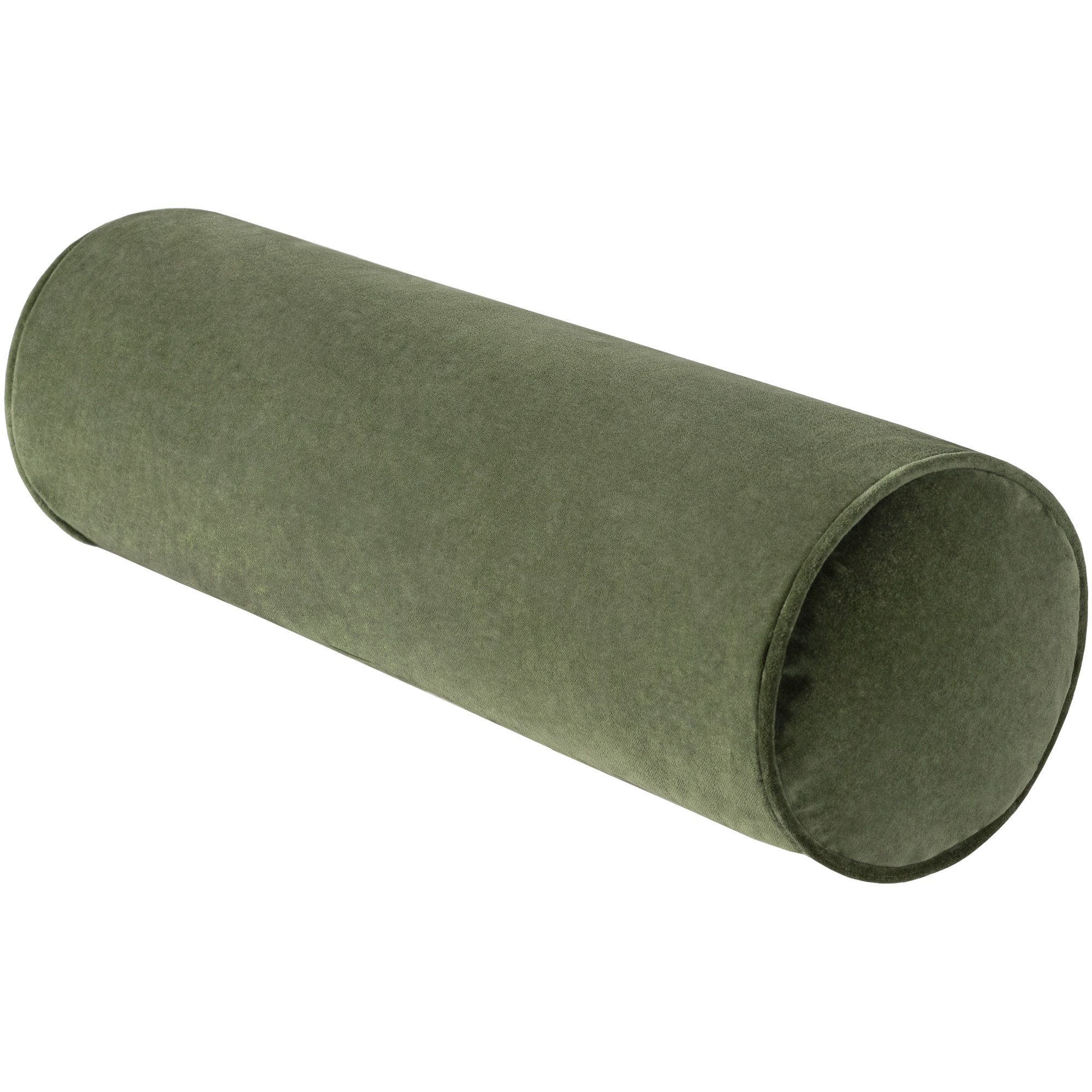Deane Pillow Cover & Insert Bolster, Polyester/Pollyfill, Medium Green