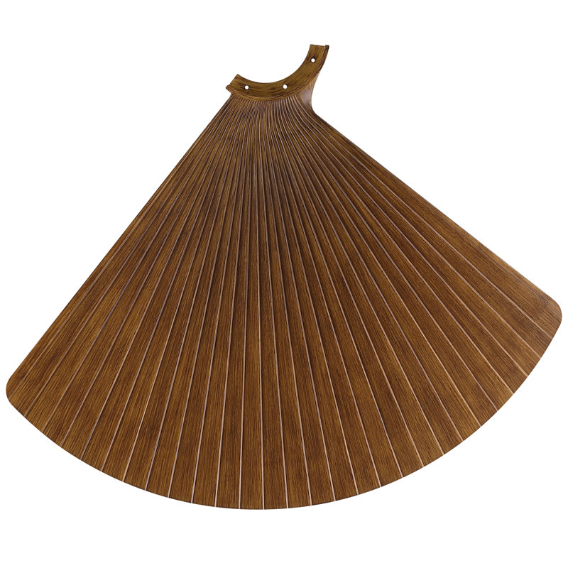 TriAire Custom 52 inch Indoor/Outdoor Pleated Ceiling Fan Blade Set of 3 - Koa, Koa