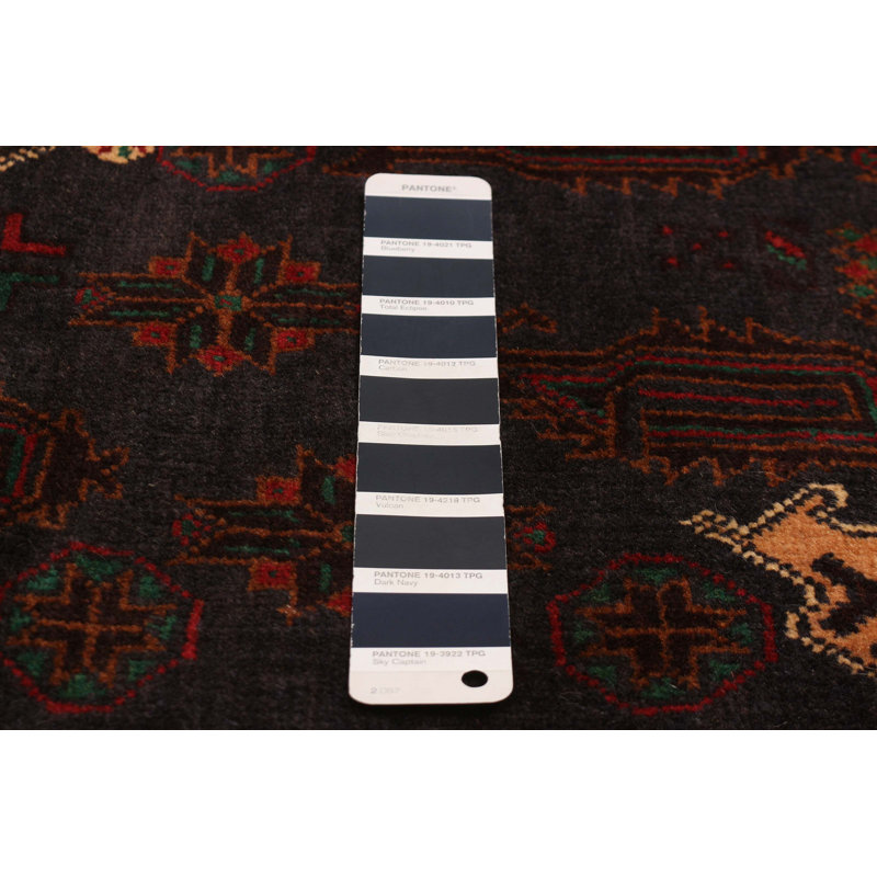 Tapis bleu marine Teimani 3 pi 10 po x 6 pi 8 po