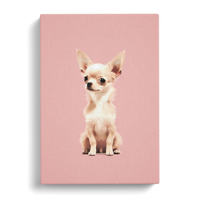 Chihuahua Minimalism - Wrapped Canvas Print
