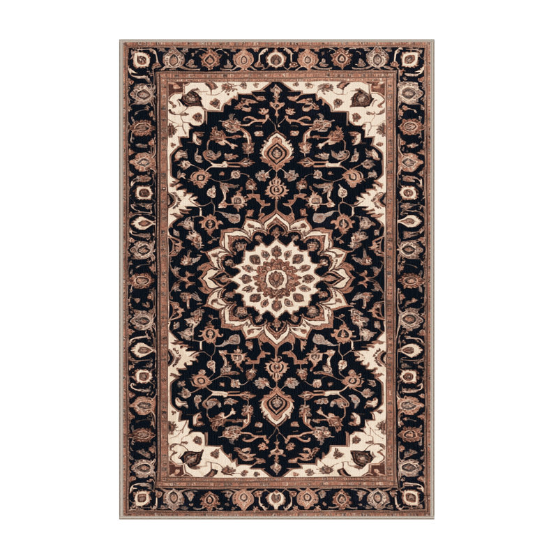 Tapis brun lavable à la machine, Rectangulaire 2 pi x 3 pi