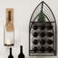 Meuble à vin autoportant en 2 parties, design compact pour exposer vos vins dans le salon et votre salle à manger.