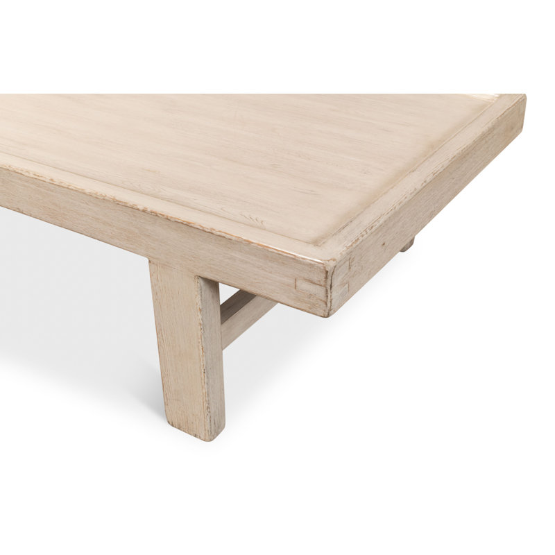 Solid Wood Coffee Table, French Gray