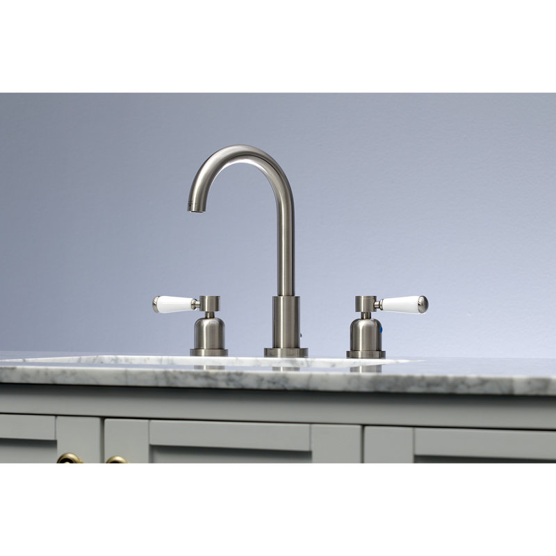 Robinet de salle de bain espacé Kingston, Nickel brossé