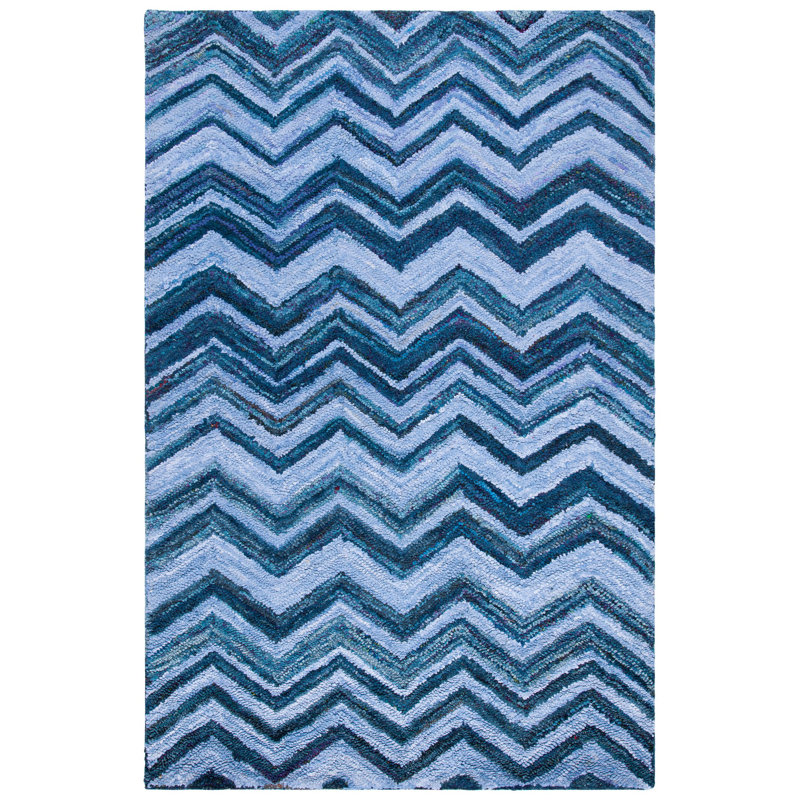 Mardell Hand Tufted Cotton Chevron Rug, Rectangle 2' x 3'