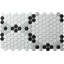 Carreau de mosaïque en porcelaine nid d'abeille pour mur et plancher 1 po x 1 po Perfection-132781893