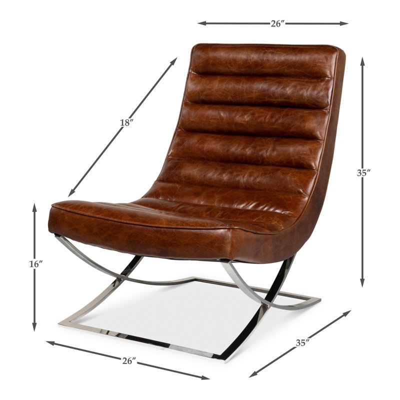 Cassino Leather Tufted Lounge Chair