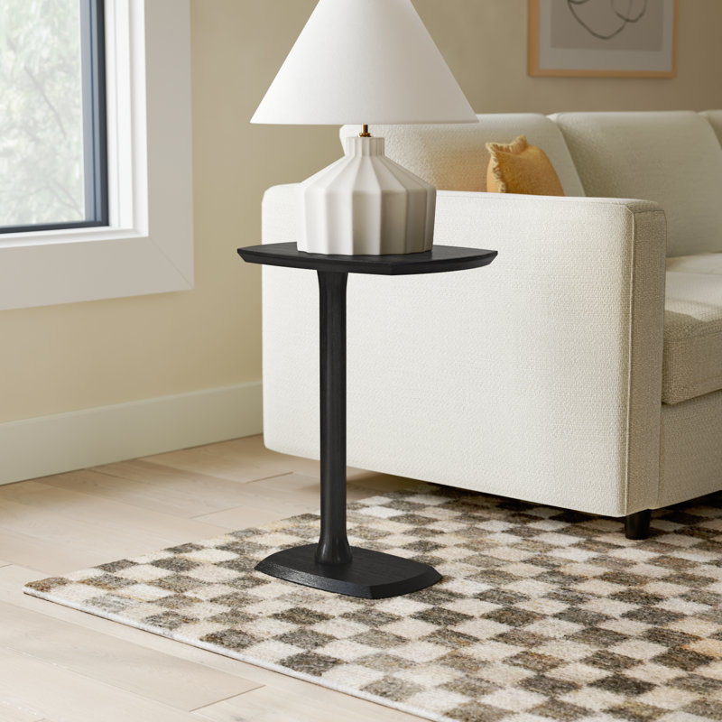 Hannabel Solid Wood End Table, Black