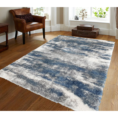 Alban Shag Blue Indoor Area Rug